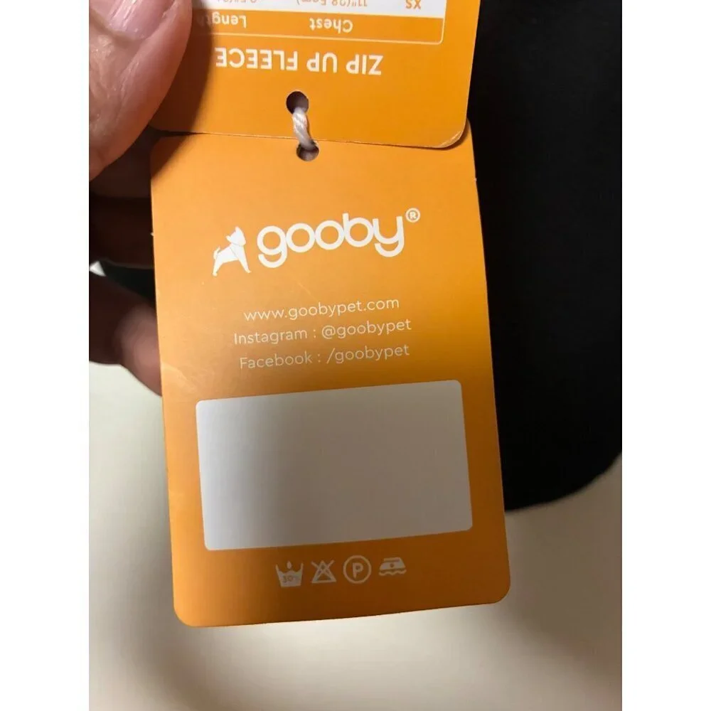 NWT Gooby Dog Fleece Vest Zip Up Black Size XL